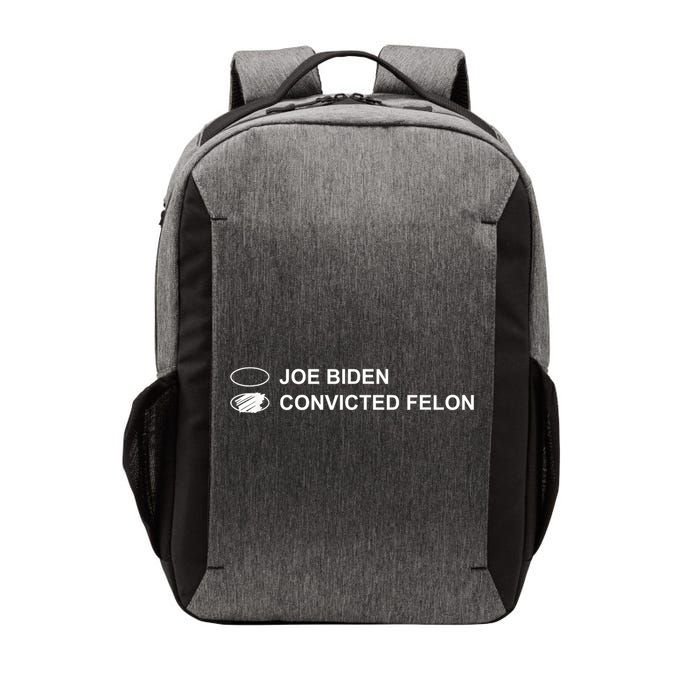Joe Biden Vs Convicted Felon Funny Ballot Paper Voting Humor Vector Backpack