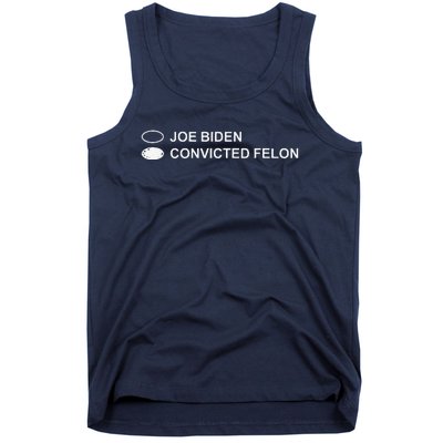 Joe Biden Vs Convicted Felon Ballot Paper Voting For Trump Tank Top