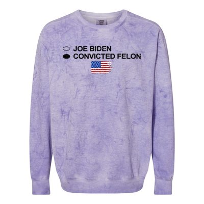 Joe Biden Vs Convicted Felon Funny Ballot Paper Voting Humor Colorblast Crewneck Sweatshirt