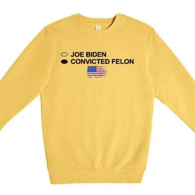 Joe Biden Vs Convicted Felon Funny Ballot Paper Voting Humor Premium Crewneck Sweatshirt