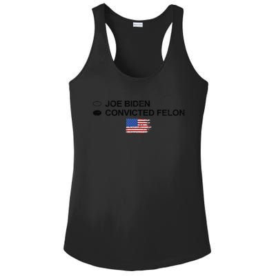 Joe Biden Vs Convicted Felon Funny Ballot Paper Voting Humor Ladies PosiCharge Competitor Racerback Tank