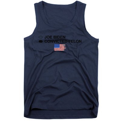 Joe Biden Vs Convicted Felon Funny Ballot Paper Voting Humor Tank Top