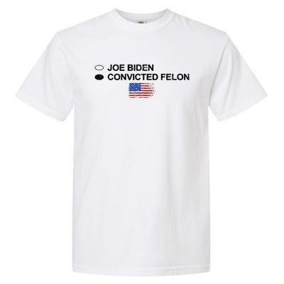 Joe Biden Vs Convicted Felon Funny Ballot Paper Voting Humor Garment-Dyed Heavyweight T-Shirt