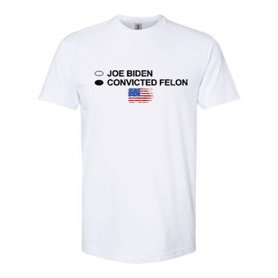 Joe Biden Vs Convicted Felon Funny Ballot Paper Voting Humor Softstyle CVC T-Shirt