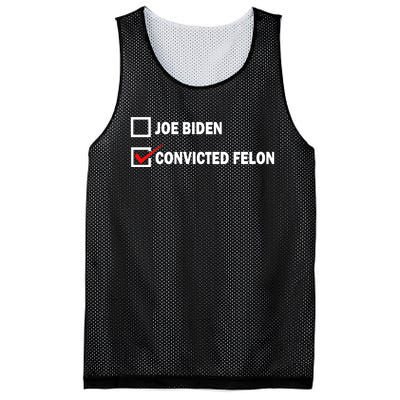 Joe Biden Vs Convicted Felon Funny Ballot Paper Voting Humor Mesh Reversible Basketball Jersey Tank