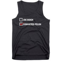 Joe Biden Vs Convicted Felon Funny Ballot Paper Voting Humor Tank Top