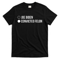 Joe Biden Vs Convicted Felon Funny Ballot Paper Voting Humor T-Shirt