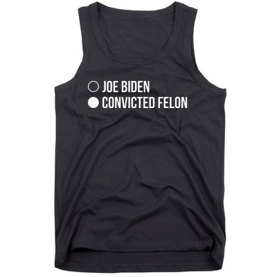 Joe Biden Vs Convicted Felon Funny Ballot Paper Voting Humor Tank Top