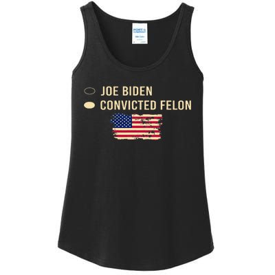 Joe Biden Vs Convicted Felon Funny Ballot Paper Voting Ladies Essential Tank