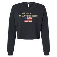 Joe Biden Vs Convicted Felon Funny Ballot Paper Voting Cropped Pullover Crew