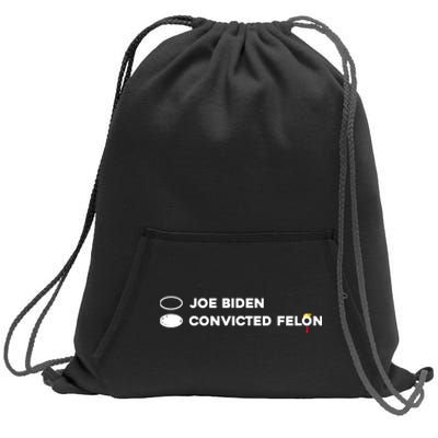 Joe Biden Vs Convicted Felon Funny Ballot Paper Voting Humor Sweatshirt Cinch Pack Bag