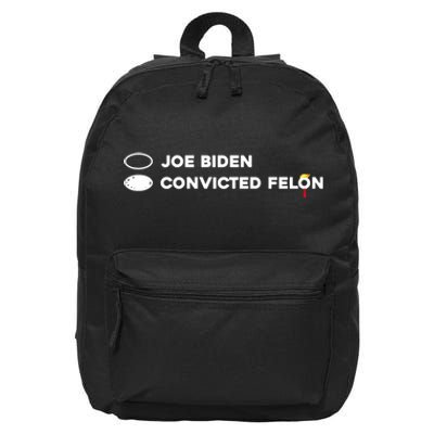 Joe Biden Vs Convicted Felon Funny Ballot Paper Voting Humor 16 in Basic Backpack