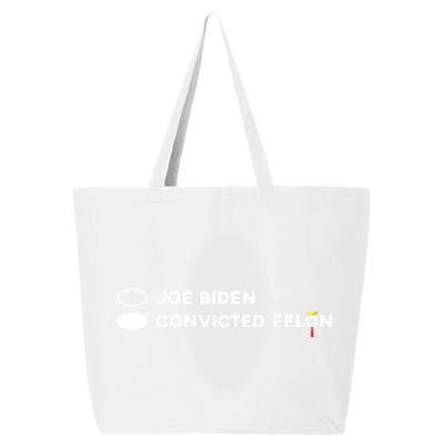 Joe Biden Vs Convicted Felon Funny Ballot Paper Voting Humor 25L Jumbo Tote