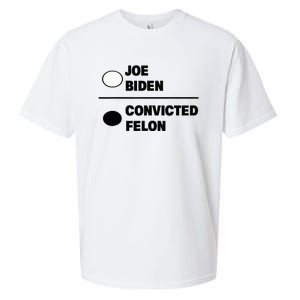 Joe Biden Vs Convicted Felon Funny Paper Ballot Voting Humor Sueded Cloud Jersey T-Shirt