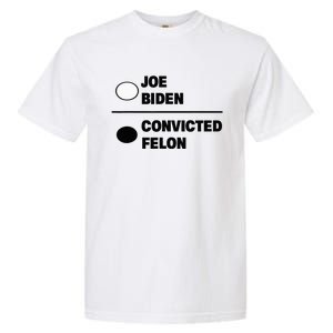 Joe Biden Vs Convicted Felon Funny Paper Ballot Voting Humor Garment-Dyed Heavyweight T-Shirt