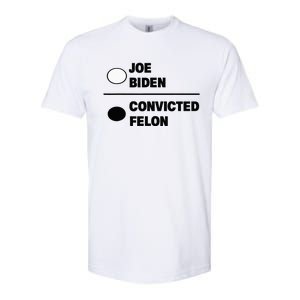 Joe Biden Vs Convicted Felon Funny Paper Ballot Voting Humor Softstyle CVC T-Shirt