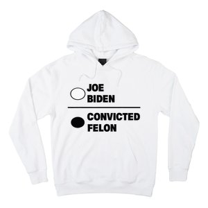 Joe Biden Vs Convicted Felon Funny Paper Ballot Voting Humor Hoodie