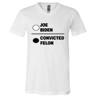 Joe Biden Vs Convicted Felon Funny Paper Ballot Voting Humor V-Neck T-Shirt