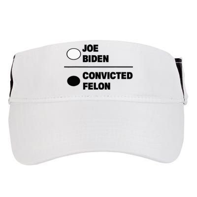 Joe Biden Vs Convicted Felon Funny Paper Ballot Voting Humor Adult Drive Performance Visor