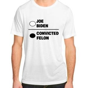 Joe Biden Vs Convicted Felon Funny Paper Ballot Voting Humor Adult ChromaSoft Performance T-Shirt