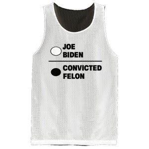 Joe Biden Vs Convicted Felon Funny Paper Ballot Voting Humor Mesh Reversible Basketball Jersey Tank