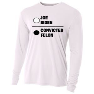 Joe Biden Vs Convicted Felon Funny Paper Ballot Voting Humor Cooling Performance Long Sleeve Crew