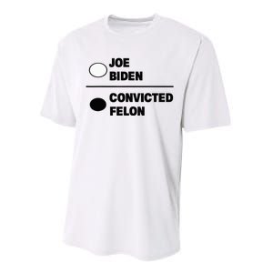 Joe Biden Vs Convicted Felon Funny Paper Ballot Voting Humor Performance Sprint T-Shirt