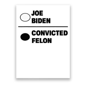 Joe Biden Vs Convicted Felon Funny Paper Ballot Voting Humor Poster