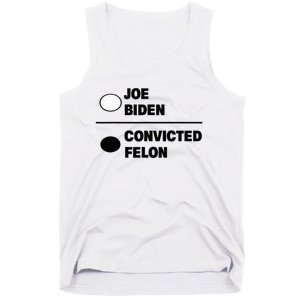 Joe Biden Vs Convicted Felon Funny Paper Ballot Voting Humor Tank Top