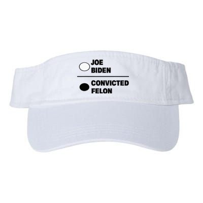 Joe Biden Vs Convicted Felon Funny Paper Ballot Voting Humor Valucap Bio-Washed Visor