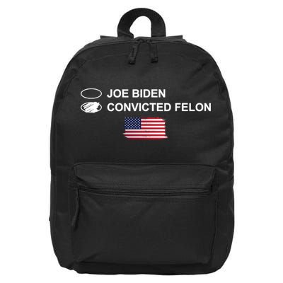 Joe Biden Vs Convicted Felon Funny Ballot Paper Voting Humor 16 in Basic Backpack