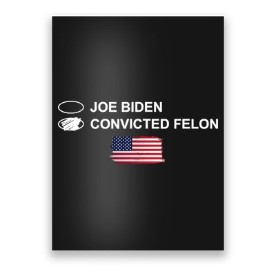 Joe Biden Vs Convicted Felon Funny Ballot Paper Voting Humor Poster