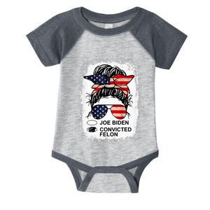 Joe Biden Vs Convicted Felon Funny Ballot Paper Voting Humor Infant Baby Jersey Bodysuit