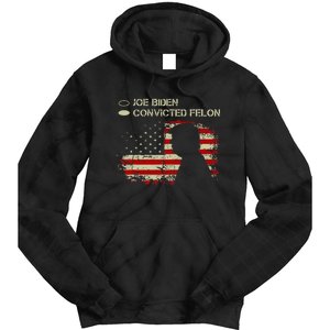 Joe Biden Vs Convicted Felon Funny Ballot Paper Voting Humor Tie Dye Hoodie