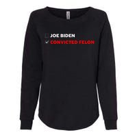 Joe Biden Vs Convicted Felon Funny Ballot Paper Voting Humor Womens California Wash Sweatshirt