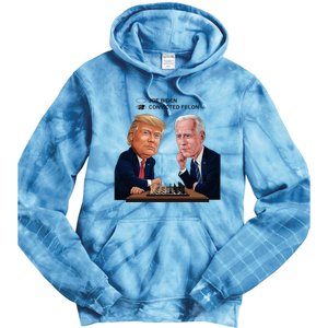 Joe Biden Vs Convicted Felon Funny Ballot Paper Voting Humor Tie Dye Hoodie