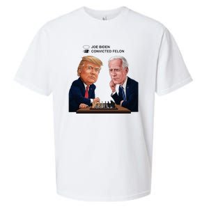 Joe Biden Vs Convicted Felon Funny Ballot Paper Voting Humor Sueded Cloud Jersey T-Shirt