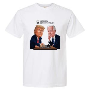 Joe Biden Vs Convicted Felon Funny Ballot Paper Voting Humor Garment-Dyed Heavyweight T-Shirt