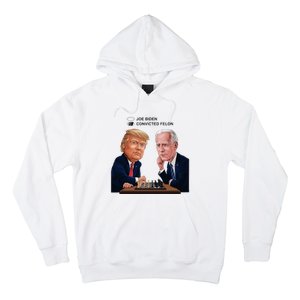 Joe Biden Vs Convicted Felon Funny Ballot Paper Voting Humor Hoodie