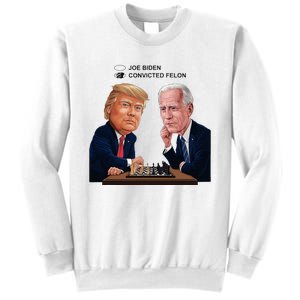 Joe Biden Vs Convicted Felon Funny Ballot Paper Voting Humor Sweatshirt