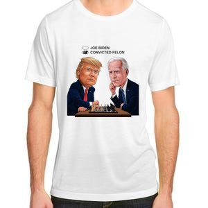 Joe Biden Vs Convicted Felon Funny Ballot Paper Voting Humor Adult ChromaSoft Performance T-Shirt