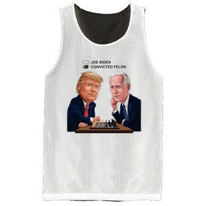 Joe Biden Vs Convicted Felon Funny Ballot Paper Voting Humor Mesh Reversible Basketball Jersey Tank