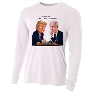 Joe Biden Vs Convicted Felon Funny Ballot Paper Voting Humor Cooling Performance Long Sleeve Crew