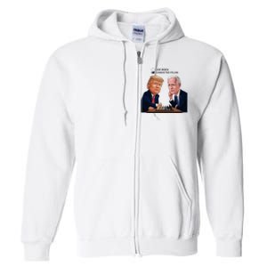 Joe Biden Vs Convicted Felon Funny Ballot Paper Voting Humor Full Zip Hoodie