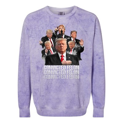 Joe Biden Vs Convicted Felon Funny Ballot Paper Voting Colorblast Crewneck Sweatshirt