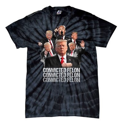 Joe Biden Vs Convicted Felon Funny Ballot Paper Voting Tie-Dye T-Shirt