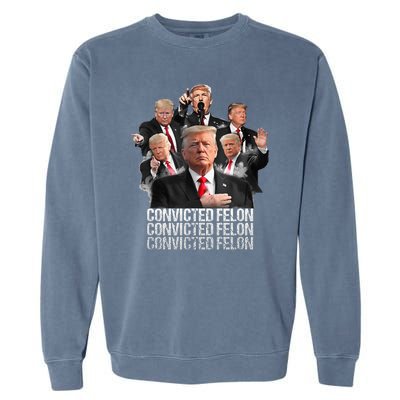 Joe Biden Vs Convicted Felon Funny Ballot Paper Voting Garment-Dyed Sweatshirt