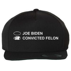 Joe Biden Vs Convicted Felon Funny Ballot Paper Voting Humor Wool Snapback Cap