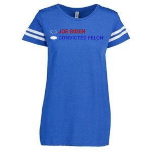 Joe Biden Vs Convicted Felon Ballot Paper Voting For Trump Enza Ladies Jersey Football T-Shirt