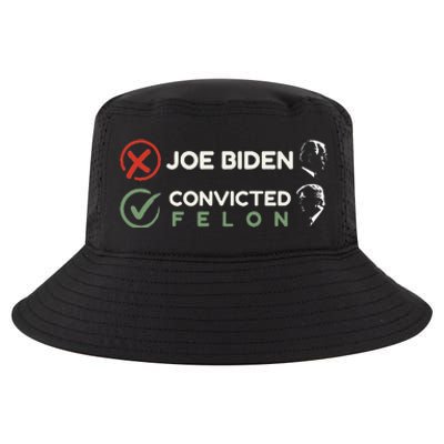 Joe Biden Vs Convicted Felon Trump Ballot Paper Voting 2024 Cool Comfort Performance Bucket Hat